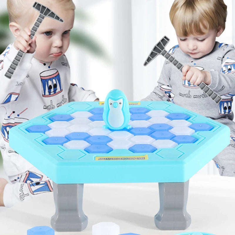 Parent-Child Interactive Mini Save Penguin Ice Block Breaker Trap Toy