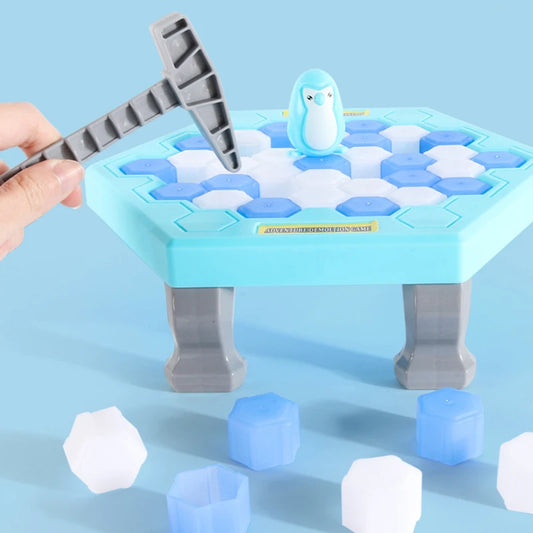 Parent-Child Interactive Mini Save Penguin Ice Block Breaker Trap Toy