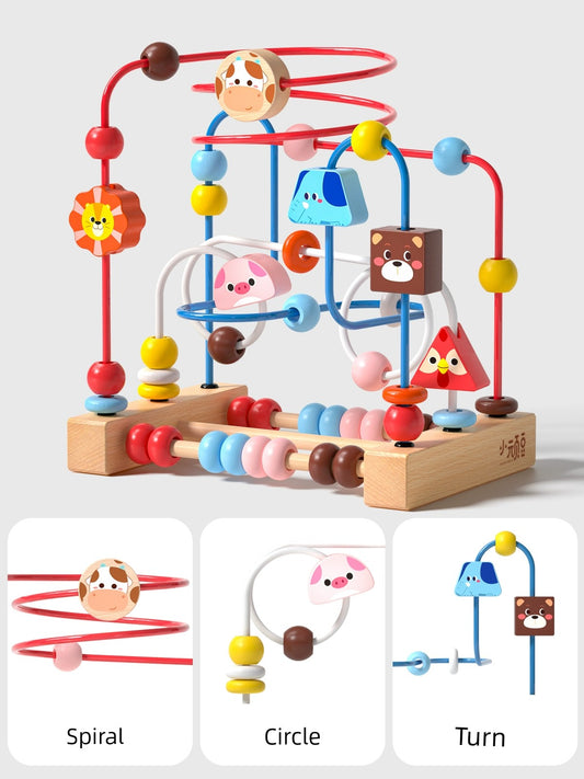 Baby Children Bead-Stringing Toy Building Blocks