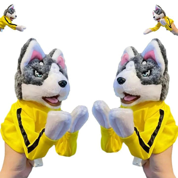 Kung Fu Animal Toy Husky Glove Doll Game