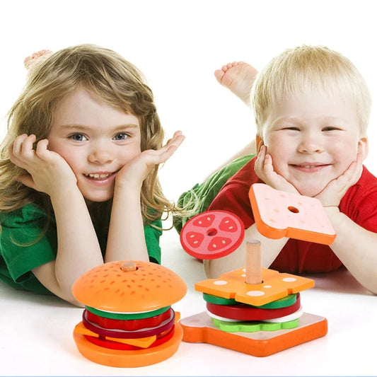 Wooden Simulation Hamburger Children Toys