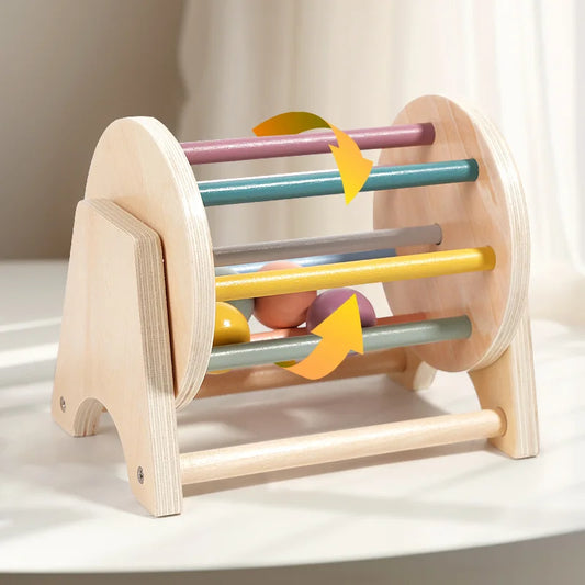 Early Learning Wooden Rolling Ball Drum for Listening Exercise