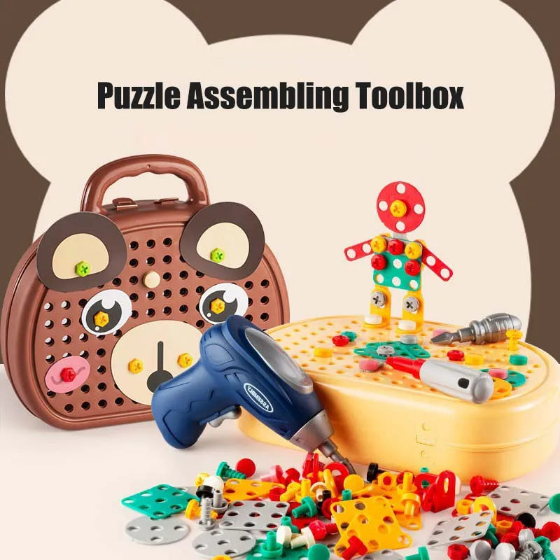 Educational Children's Toys Toolbox Engineer Simulation Repair Tools Electric Drill Screwdriver Tool Kit Pretend Play Toy Gifts